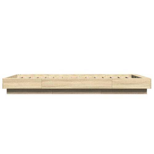 Sengeramme 75x190 cm konstrueret træ sonoma-eg