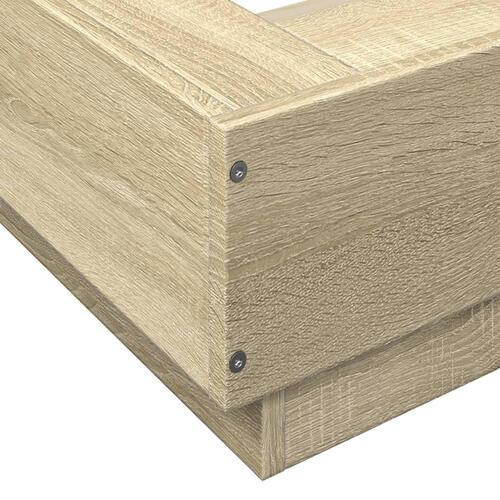 Sengeramme 75x190 cm konstrueret træ sonoma-eg