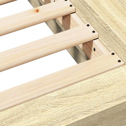 Sengeramme 75x190 cm konstrueret træ sonoma-eg