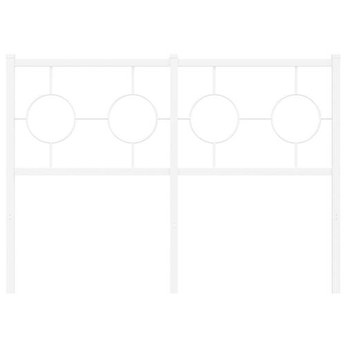 Sengegavl 120 cm metal hvid