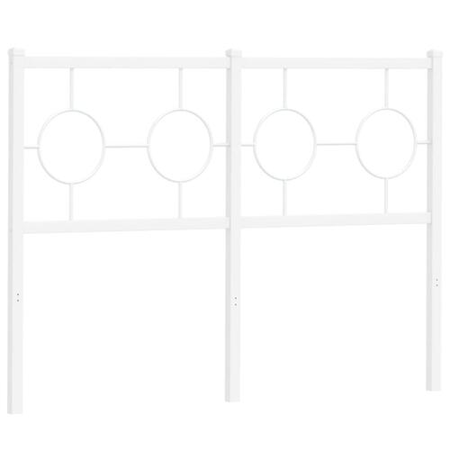 Sengegavl 120 cm metal hvid