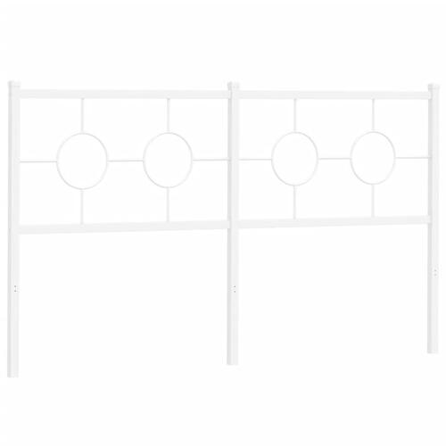 Sengegavl 160 cm metal hvid