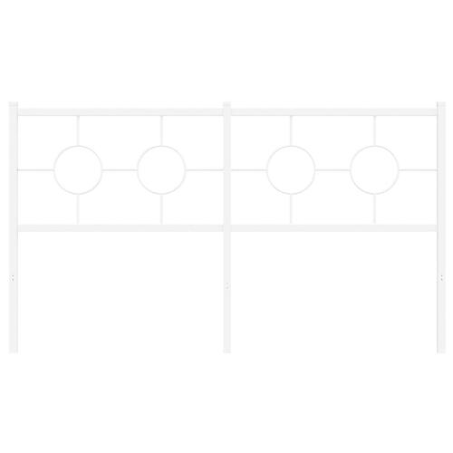Sengegavl 160 cm metal hvid