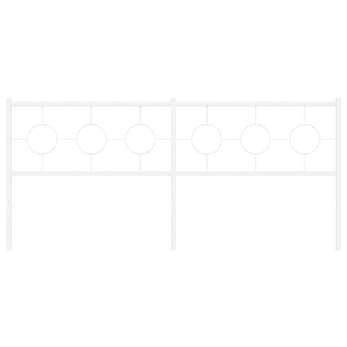 Sengegavl 193 cm metal hvid