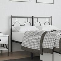 Sengegavl 120 cm metal sort