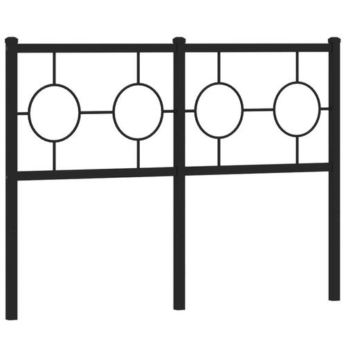 Sengegavl 120 cm metal sort