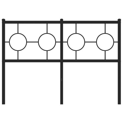 Sengegavl 120 cm metal sort