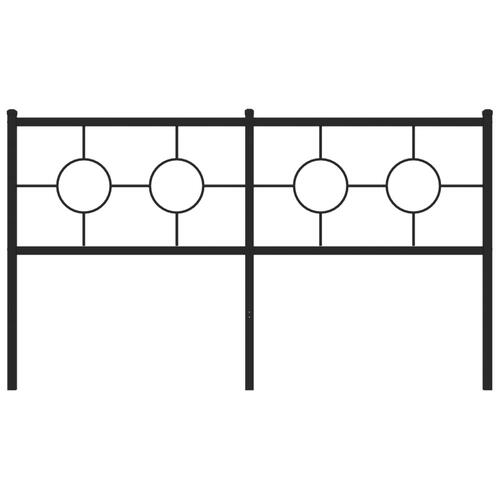 Sengegavl 150 cm metal sort