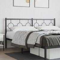 Sengegavl 180 cm metal sort