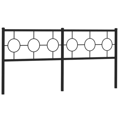 Sengegavl 180 cm metal sort