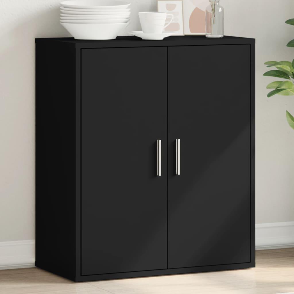 Skab 79x38x80 cm konstrueret træ sort