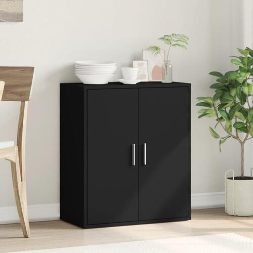 Skab 79x38x80 cm konstrueret træ sort