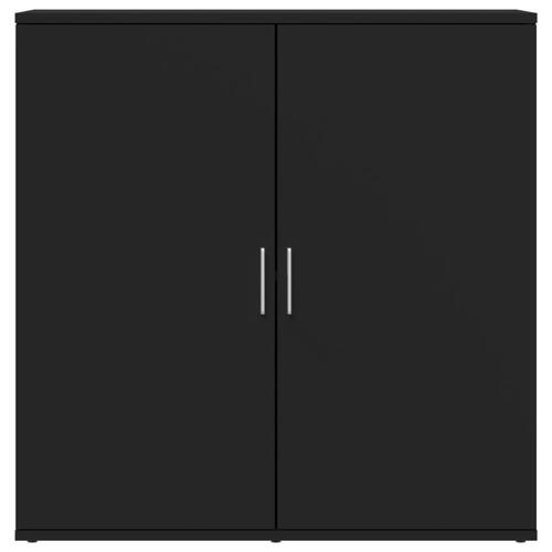 Skab 79x38x80 cm konstrueret træ sort