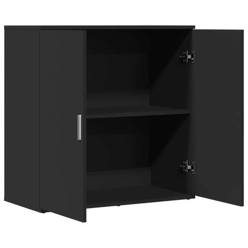 Skab 79x38x80 cm konstrueret træ sort
