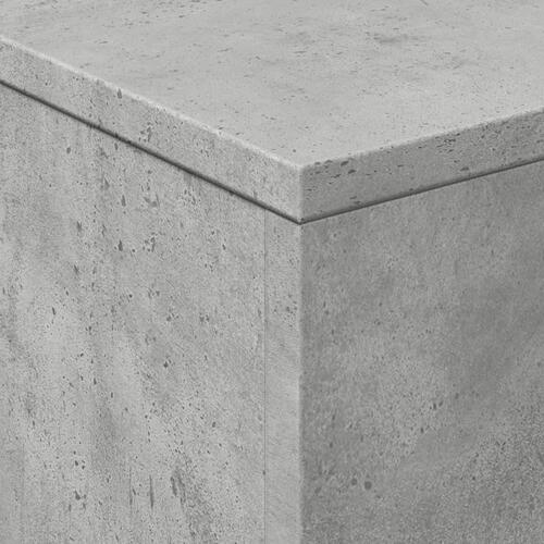 Sofabord med LED-lys 50x50x40 cm betongrå