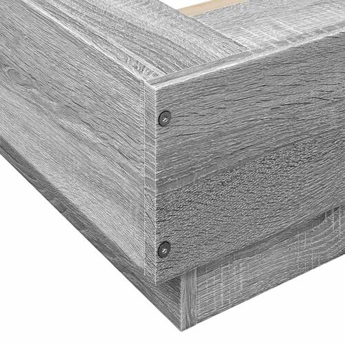 Sengeramme 75x190 cm konstrueret træ grå sonoma-eg