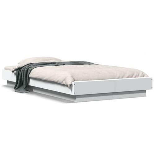 Sengeramme 90x200 cm konstrueret træ hvid