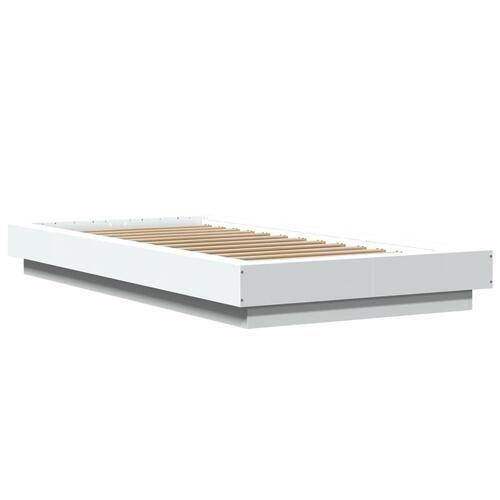 Sengeramme 90x200 cm konstrueret træ hvid