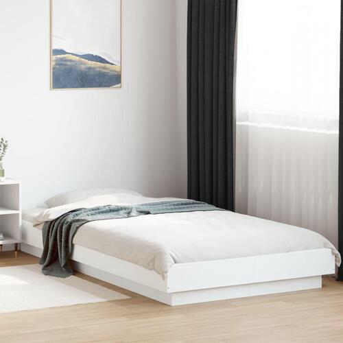 Sengeramme 90x200 cm konstrueret træ hvid