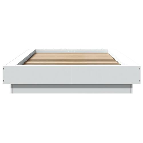 Sengeramme 90x200 cm konstrueret træ hvid