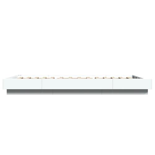 Sengeramme 90x200 cm konstrueret træ hvid
