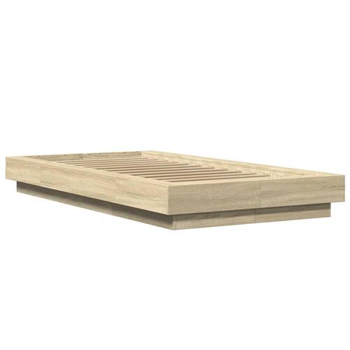 Sengeramme 90x200 cm konstrueret træ sonoma-eg