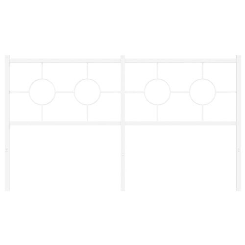 Sengegavl 150 cm metal hvid
