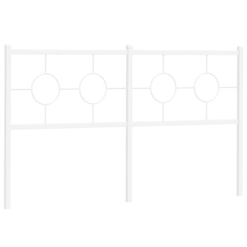 Sengegavl 150 cm metal hvid