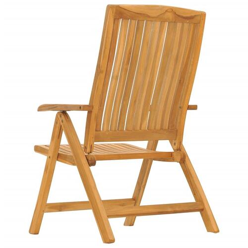 Positionsstole med hynder 4 stk. massivt teaktræ