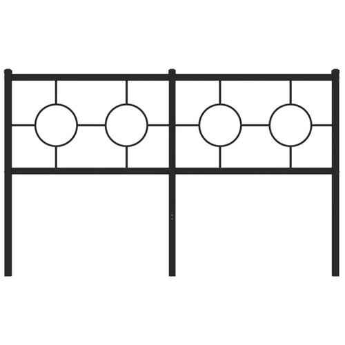 Sengegavl 135 cm metal sort