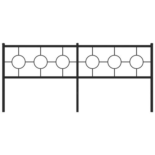 Sengegavl 200 cm metal sort