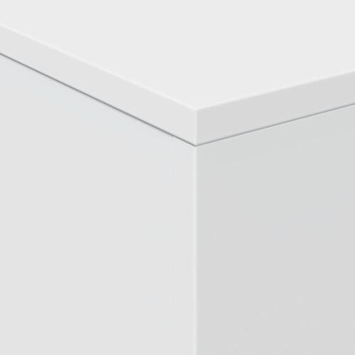 Sofabord med LED-lys 50x50x40 cm hvid