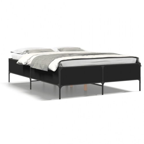Sengeramme 120 x 200 cm med lameller - sort