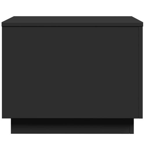 Sofabord med LED-lys 50x50x40 cm sort