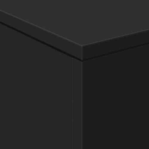 Sofabord med LED-lys 50x50x40 cm sort