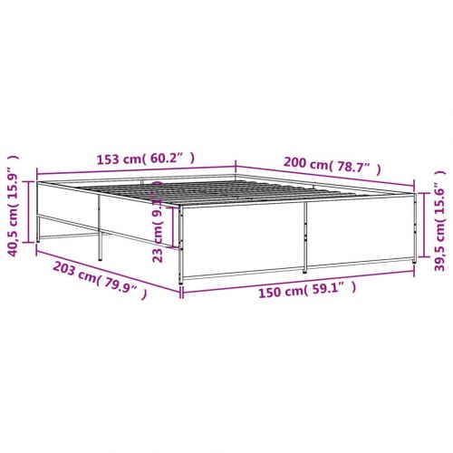 Sengestel 150 x 200 cm - sonoma-eg