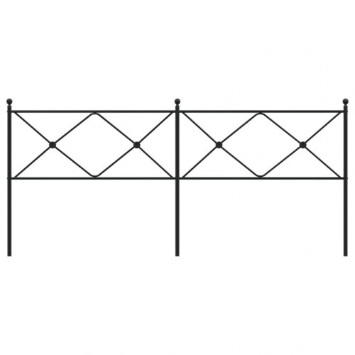 Sengegavl 200 cm metal sort