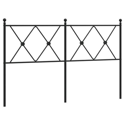 Sengegavl 140 cm metal sort