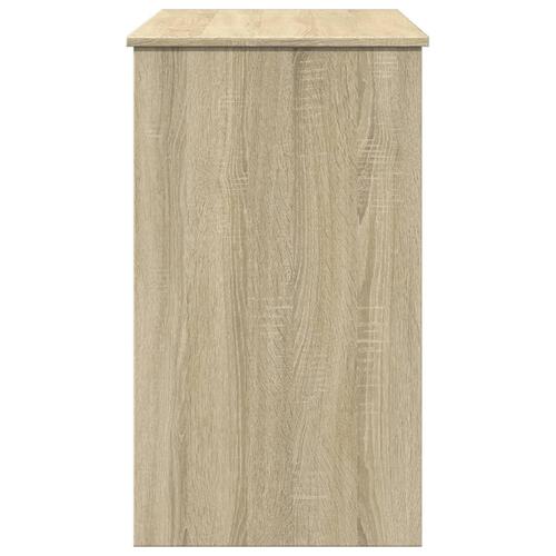 Makeupbord med spejl 100x45x76 cm sonoma-eg