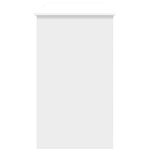 Makeupbord med spejl 100x45x76 cm hvid