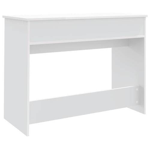 Makeupbord med spejl 100x45x76 cm hvid