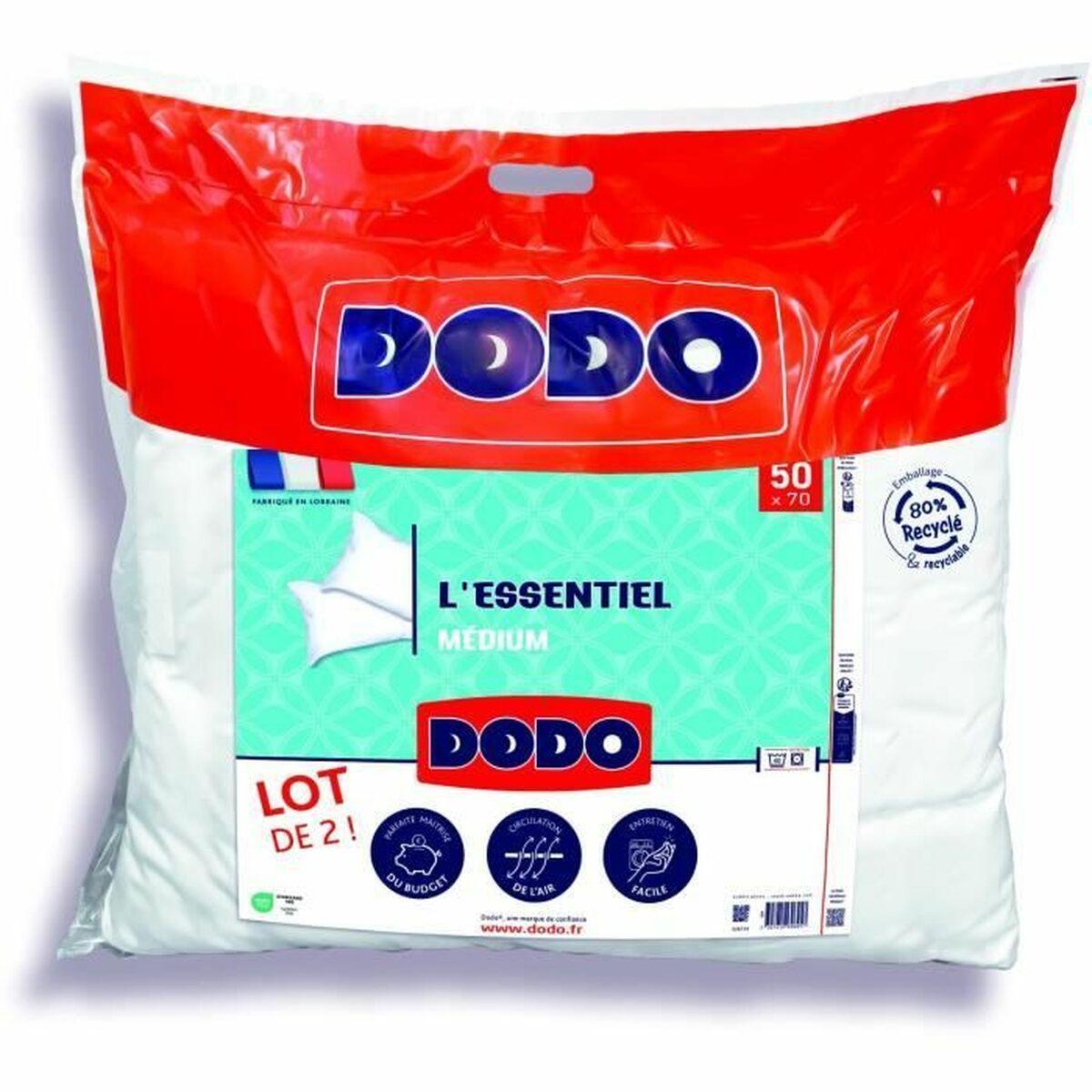 DODO L’Essentiel Medium hovedpuder - sæt af 2, hvid 50 × 70 cm