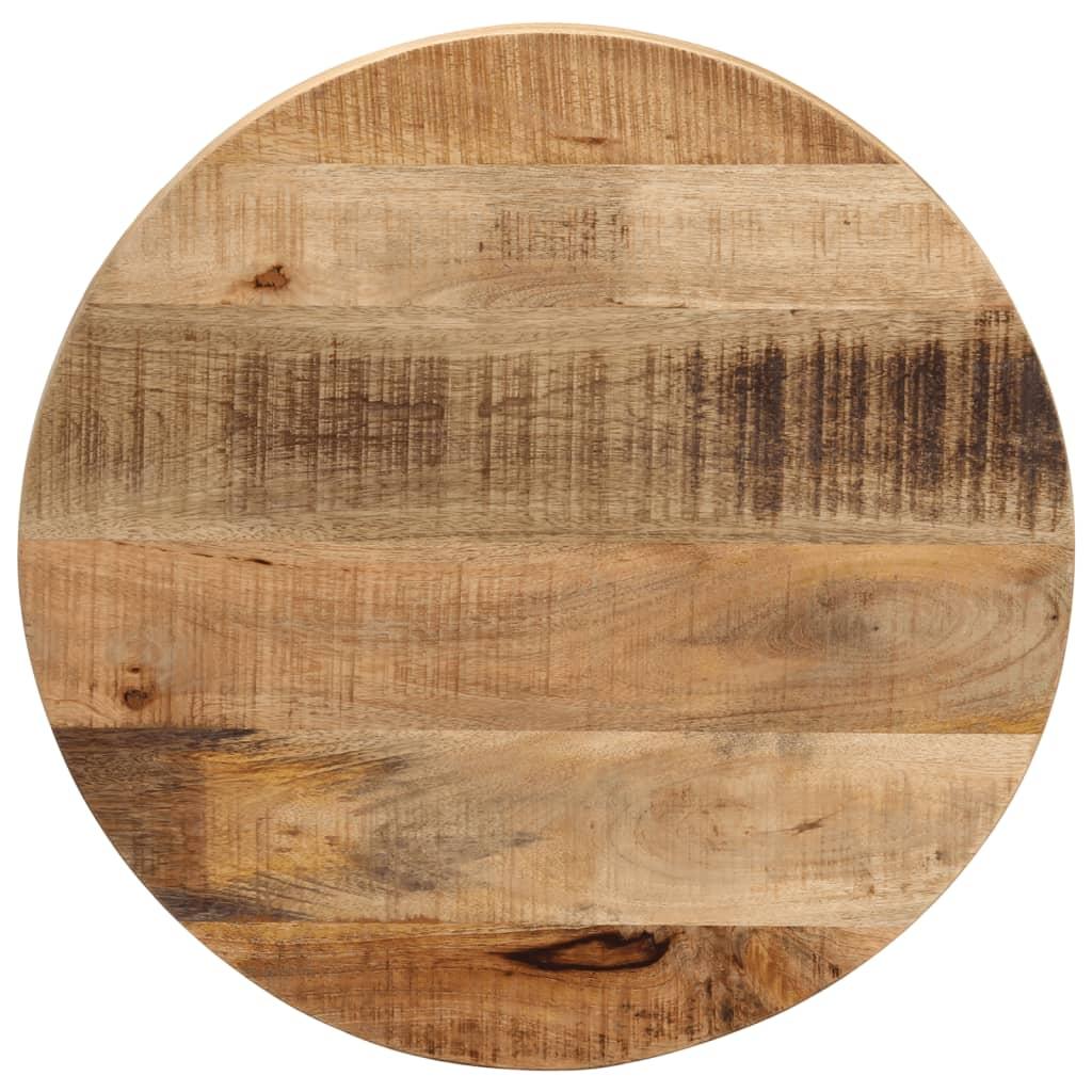 Bordplade Ø40x2,5 cm rund massivt ru mangotræ