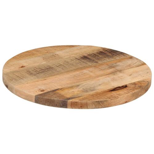 Bordplade Ø40x2,5 cm rund massivt ru mangotræ