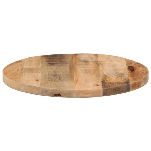 Bordplade Ø40x2,5 cm rund massivt ru mangotræ