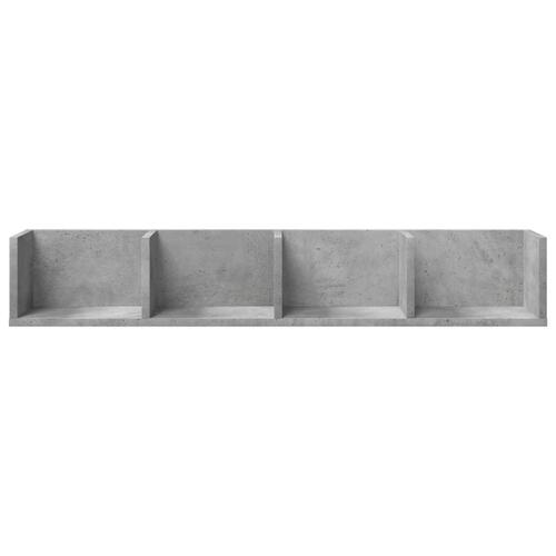 Vægskabe 2 stk. 99x18x16,5 cm konstrueret træ betongrå