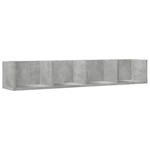 Vægskabe 2 stk. 99x18x16,5 cm konstrueret træ betongrå