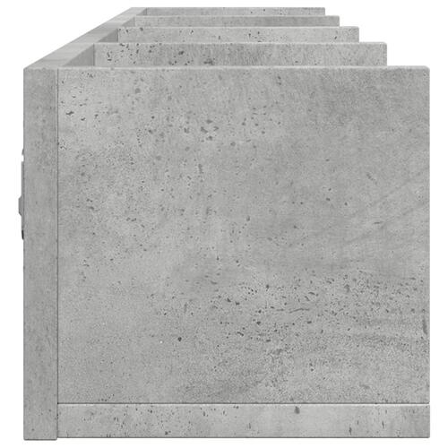 Vægskabe 2 stk. 99x18x16,5 cm konstrueret træ betongrå