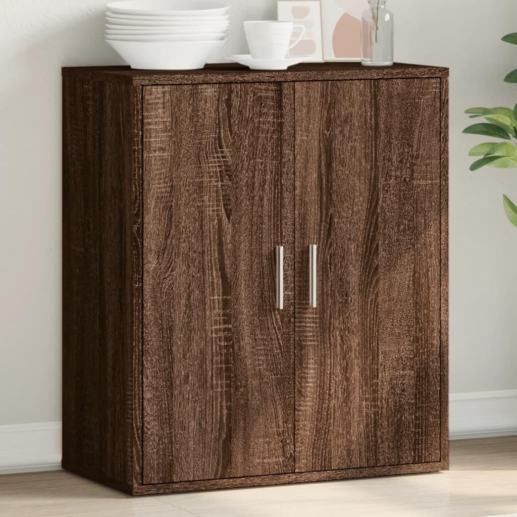 Skab 79x38x80 cm konstrueret træ brun egetræsfarve