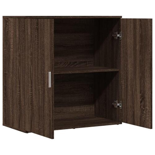 Skab 79x38x80 cm konstrueret træ brun egetræsfarve